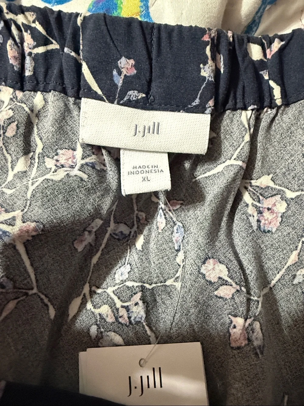 J. Jill Rayon Midi Skirt Carbon Bls Size: XL Length: 30.5”